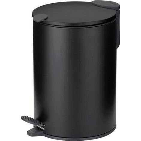 Kela Mats cubo de basura baño negro 3 litros