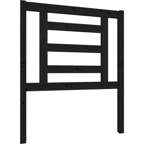 Maison Exclusive - Kopfteil Schwarz 81x4x100 cm Massivholz Kiefer