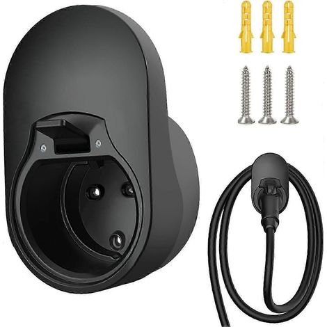 Support mural de type 2 - Support pour boîtier mural, support pour câble et prise, support pour chargeur de véhicule électrique Wallbox, support pour câble de boîtier mural, compatible avec l'UE (1/5)