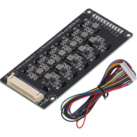 Équilibreur de batterie LFP 12V Actif, carte d'égalisation portable à 12 fils, fonctionnement simple, régulateur de tension pour batteries au lithium fer phosphate, kit de mise à niveau énergétique. (1/5)