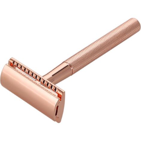 Rasoir à Double tranchant en acier inoxydable, sécurité de la barbe, élimination manuelle de la moustache, outil traditionnel pour hôtel, maison, voyage (1/5)