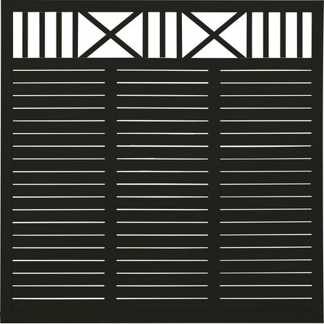 Plus Zaun Nostalgi 180 x 180 cm RAL 9005 Schwarz