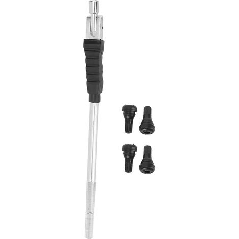 Kit voiture universel TR412 valves pneu sans chambre coudées outil démontage réparation 4 soupapes 1 outil (1/5)