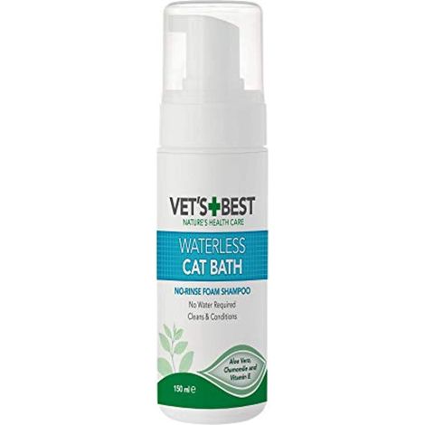 Vet's Best Shampoo a Secco Naturale Senz' Acqua per Gatti - 150Ml