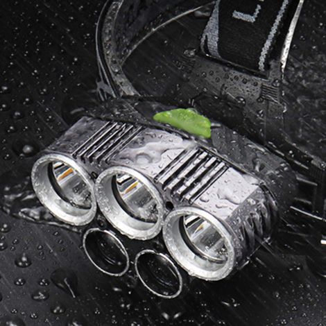 Linterna frontal recargable por USB, TYC, con 6 modos y 2 baterías de alta capacidad, resistente al agua, ideal para acampar, hacer senderismo, ciclismo, pescar y correr.