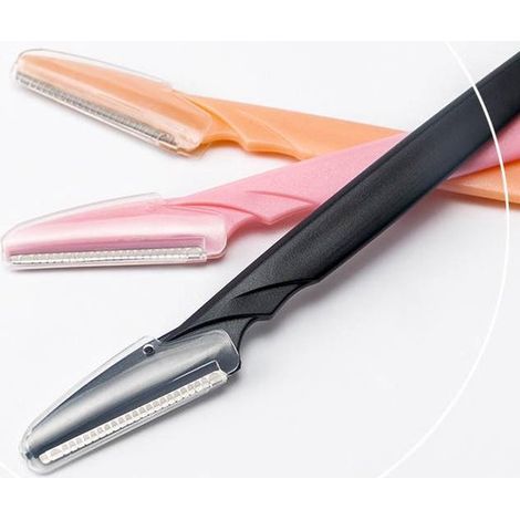 Mini rasoir à sourcils portable à manche droit anti-rayures, unisexe, tondeuse à sourcils sûre, outil de beauté pour débutants