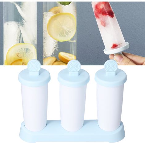 Set mit 2 Eisformen, Eiswürfelformen, selbstgemachte Eisformen für den Sommer, 3 Fächer, blau (1/5)