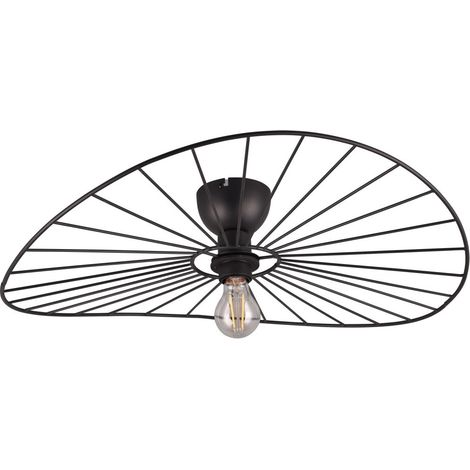 Plafonnier design, Lampe de plafond design en métal Chapeau Noir en Metal, TRIO (1/5)