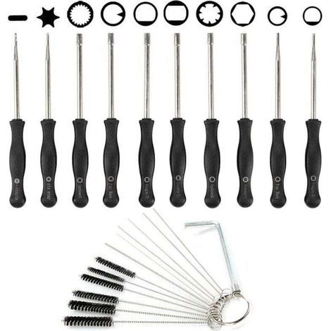 Outil De Réglage Carburateur Aiguille Nettoyage Brosse Pour Moteur 2 Temps Tondeuse (1/4)