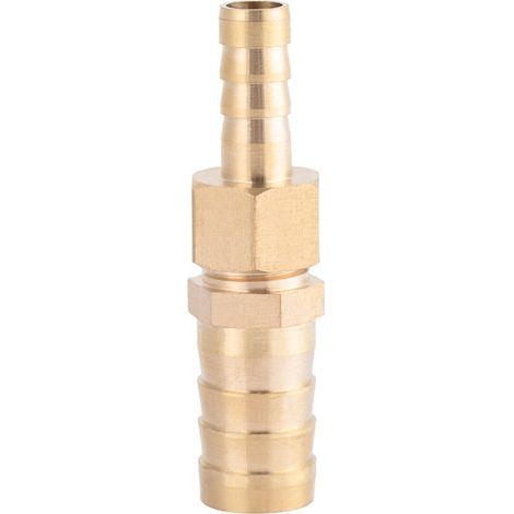 Messing-Anschlussstück für Gartenschlauch, Reduzierstück mit Widerhaken, Reduzierverbinder (8 mm-16 mm, 1 Stück) (1/5)