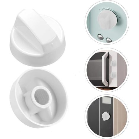 Hob Knob, 4pcs Universal Control Knobs, Stove Knob, Gas Hob Knob, for Almost All Cookers, Hobs, Ovens, Gas Stoves (White) (1/4)