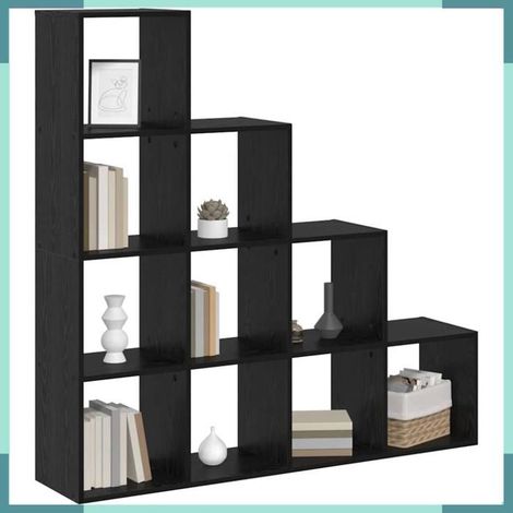 879663 Cloison Bibliothèque Chêne noir 131,5 x 29 x 131,5 cm (1/5)