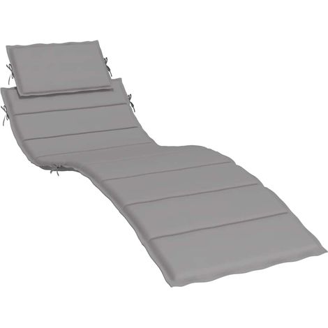 Sonnenliegen-Auflage Grau 186x58x4 cm Oxford-Gewebe