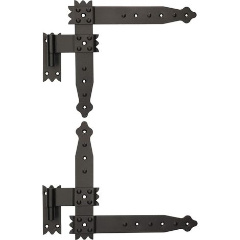 KOTARBAU Penture équerre 250 x 230 mm Noire Revêtement en poudre Ferrure de volet