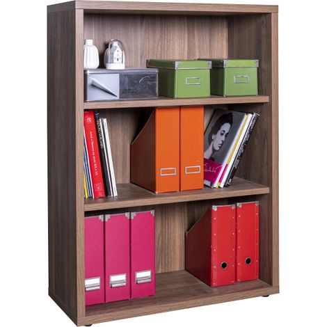 Libreria 112 cm noce con tre vani - Marsala