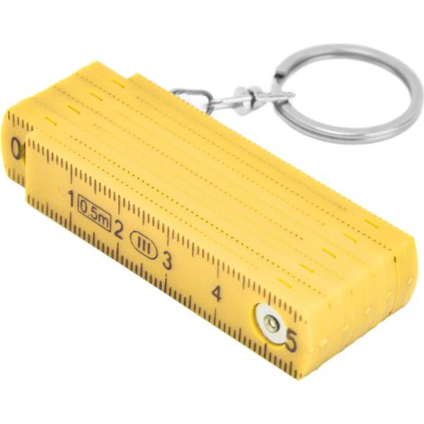 Set mit 2 ABS-Klapplinealen, 0,5 m, 10-fach faltbar, Zimmermannslineal mit Schlüsselring, gelbes Kunststoff-Klapplineal (1/5)