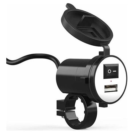 Chargeur Usb Moto éTanche 12v,Support De Guidon Moto Universel Chargeur Moto Usb éTanche Charge Moto Rapide 5v/2.1a Pour Le Chargement De Gps, Chargeur De TéLéPhone Portable (1/5)