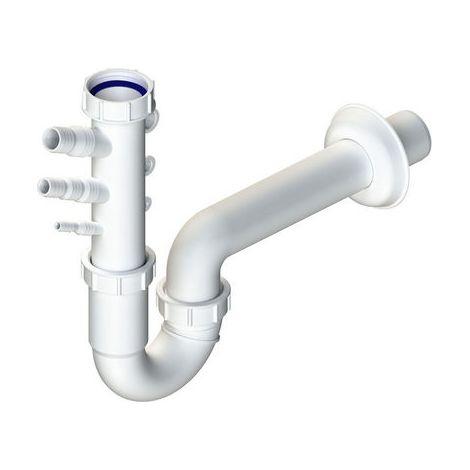SIFONE PER LAVELLO A U CON ATTACCO MULTIFUNZIONE HERMES- 11/2 Uscita D.40- LBPLA- pezzi 1