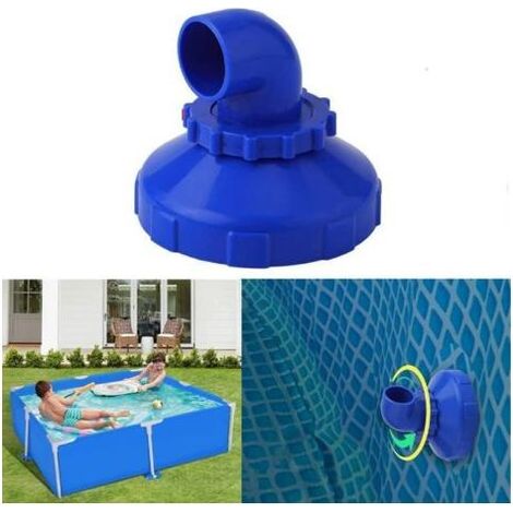 Buse d'aspiration, tête de buse orientable, pivotante à 360°, buse de refoulement avec tête pivotante, kit de raccordement pour piscine, accessoire de piscine, compatible avec les piscines Intex et Be (1/5)