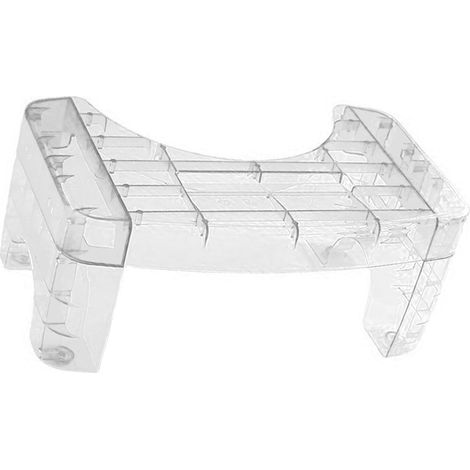 Tabouret pied WC transparent anti-glisse pour posture accroupie adulte enfant en PET 22x40x17,5cm 900g (1/4)