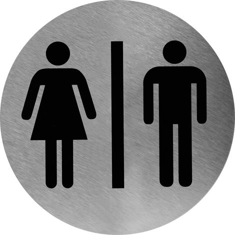 MEDICLINICS PS0001CS Señal Autoadhesiva Puerta WC Mujer y Hombre - ref: PS0001CS (1/2)