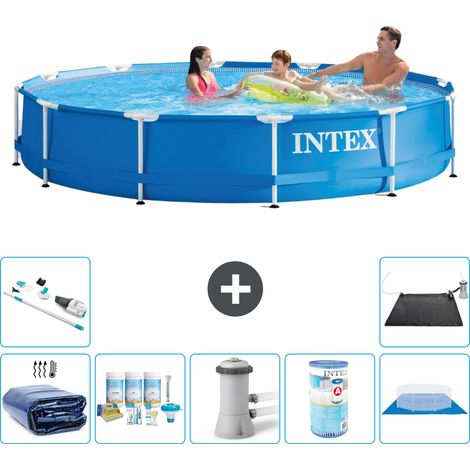 Intex Piscine Tubulaire Ronde - 366x76 cm - 8-pièces S41598 (1/5)