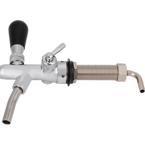 Robinet de bière pression réglable avec contrôle du débit et kit de robinet à tige de 10 cm pour le brassage amateur. (1/5)