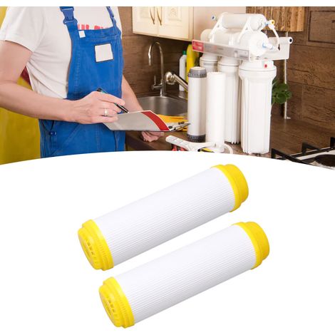 Lot de 2 cartouches filtrantes universelles NewNet T33 de 10 pouces, à charbon actif granulaire (GAC) à haute teneur en iode et à base de coquille de noix de coco, pour purificateur d'eau domestique. (1/5)