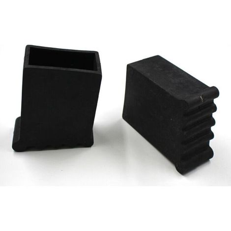 UlisemPieds D'Échelle 50x25CM, Embouts De Protection Pour Échelles, Pieds D'Échelle Pieds D'Échelle En Caoutchouc Antidérapants Pour Escabeaux, Pieds En Caoutchouc Vissables Avec Vis, 4 Pièces Noir (1/3)