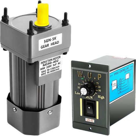 Moteur à courant alternatif, entrée 220V, vitesse 270 RPM, rapport de réduction 1:5 (1/5)