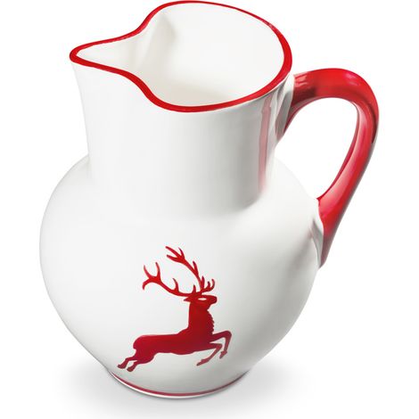 Gmundner Keramik Rubinroter Hirsch, Krug Wiener Form (1,5L) (1/3)