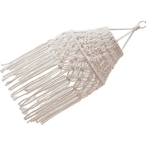 Abat-jour tissé en corde de coton, décoration pour salon (1/4)