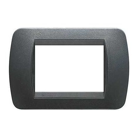 L4803Pa Placa de 3 Módulos Acero Oscuro Livinglight
