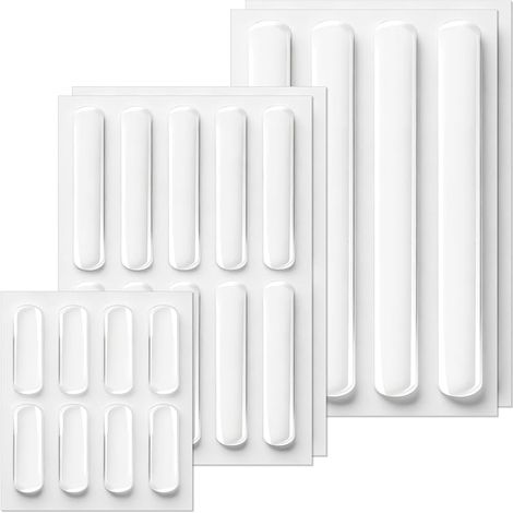 36 Paquets de Protection en Silicone Transparent pour Meubles, Tampons en Caoutchouc pour Poignées de Porte, Meubles, Silicone Blanc, Salle de Bain (1/5)