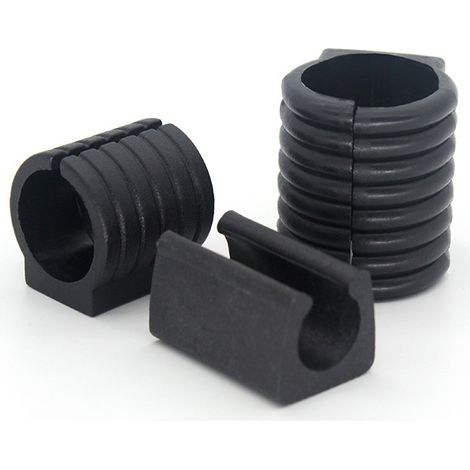 Trois pieds ouverts en plastique de 12 mm, pieds ouverts séparés, type de patin de protection, ensemble de patins pour tuyaux en acier. (1/4)