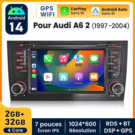 7 pouces Carplay Autoradio pour Audi A6 1997-2004 Android 2+32GB JUNSUN (1/5)