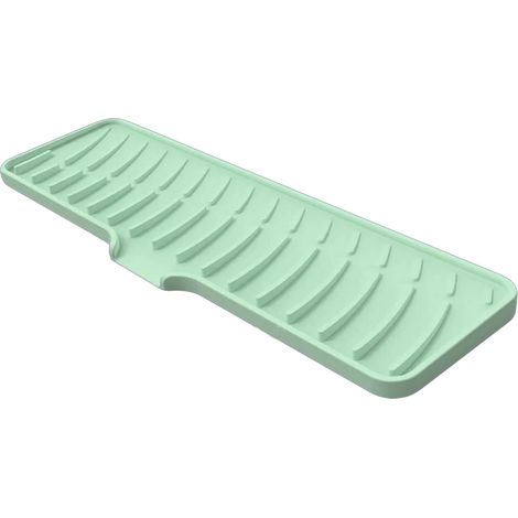 Protection anti-éclaboussures pour robinet, tapis de robinet en silicone  attrape-éclaboussures pour évier, support multifonction en silicone conçu pour une organisation et un séchage faciles des (1/5)