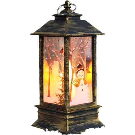 Lanterne De Noël - Lampe À Led Chaude - Décoration Extérieure Et Intérieure - Pour Porche Jardin Chambre - Lot De 1 (1/5)