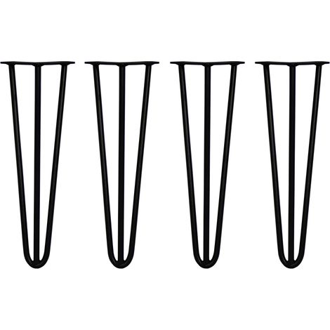 4 x 40.5cm 3 Streben Haarnadelbeine Haarnadel-Beine Tischbeine Stuhlbeine Möbelbeine Haarnadel-Tischbeine 12mm (1/5)