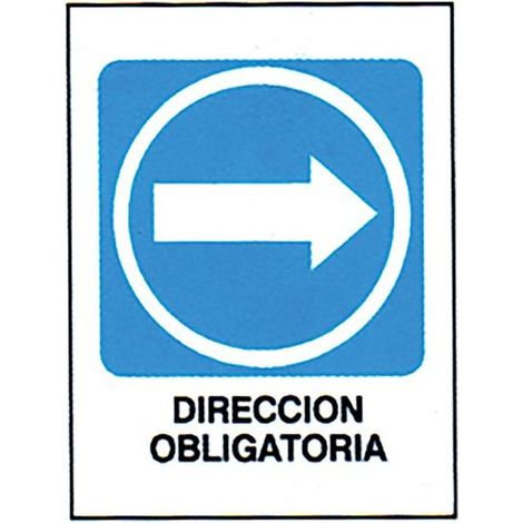 Panneau de direction obligatoire 40x30 cm PVC haute durabilité VISIBILITÉ NETTE