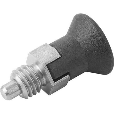 KIPP Arretierbolzen ECO kurze Ausführung M06 3mm Form C M. Rastnut O. Kon. (1/3)