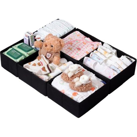Schubladen Organizer PAX 75x58 6er Set Schwarz für Pax Schrank 75x58 (1/5)