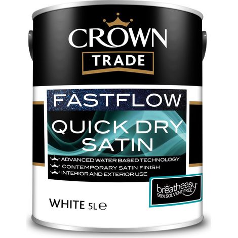 CROWN TRADE FASTFLOW QD SATIN WHITE 5L
