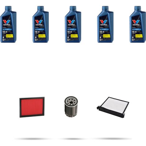 Kit tagliando 3 FILTRI e 5L OLIO compatibile con Nissan Micra III (k12) 1.6i 16v 81kw Dal 2005 (1/5)