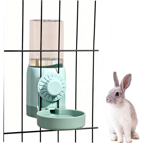 Rabbit Water Dispenser, 500 ml Guinea Pig Drinking Bowl, Hanging Automatic Drinker, Rabbit Drinker, for Rabbit Chinchilla Guinea Pig Hedgehog Ferrets (1/5)