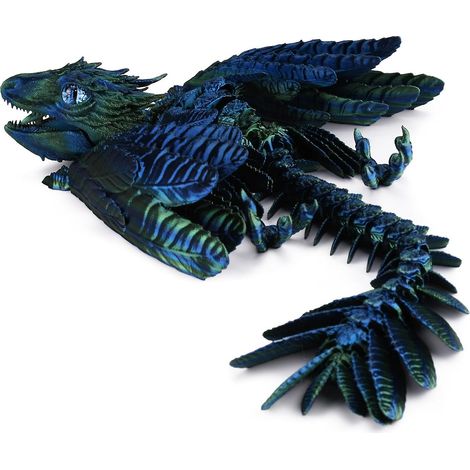3D-gedrucktes, gefiedertes Wyvern-Drachenspielzeug, robustes Dekomodell für Wohnzimmer und Schlafzimmer