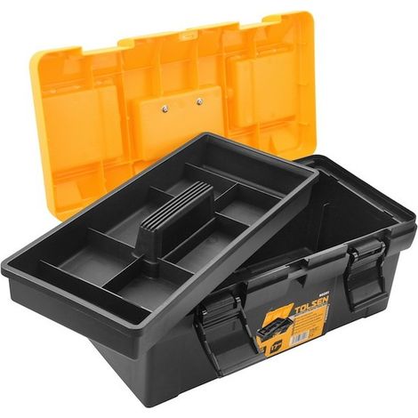 COFFRE A OUTILS EN PLASTIQUE RENFORCE 42CM TOLSEN