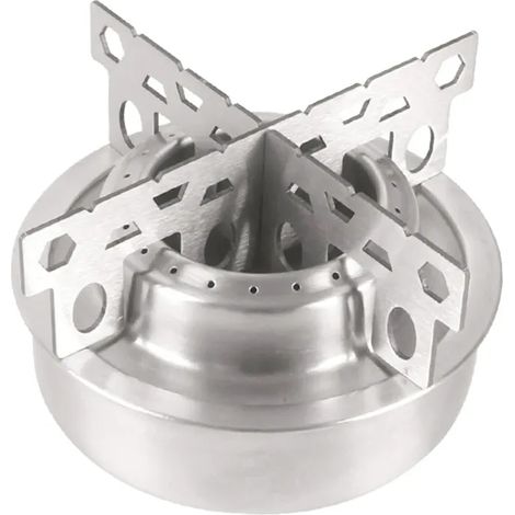 NOUVEAU Réchaud à alcool durable et léger pour le camping, brûleur de table, mini réchaud de pique-nique portable en acier inoxydable. (1/5)