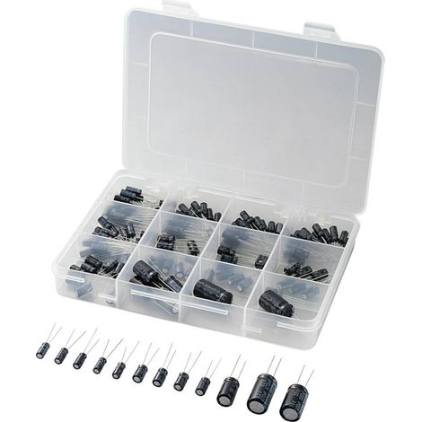 TRU COMPONENTS Assortimento di condensatori elettrolitici radiale 20 % 148 pz.