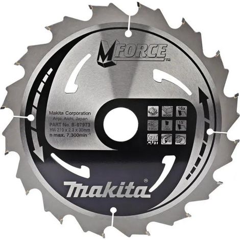 Makita Mforce lama in carburo Ø210 mm 16 denti per sega